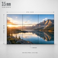 Mur vidéo LCD 49 pouces, écran de raccordement à cadre étroit de 3,5 mm, 500 nits, affichage industriel FHD pour la surveillance des salles de contrôle CCTV