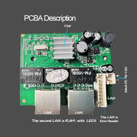 Commutateur réseau 3 ports Deux ports RJ45 10/100/1000 Mbps et un port de tête 8 broches Module de commutateur Ethernet Gigabit Module de commutateur rapide