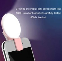 Mini anneau lumineux LED USB portable rechargeable, lumière de remplissage circulaire pour selfie, vidéo, photographie, maquillage, lumière mobile pour selfie