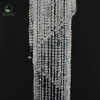 Rideau de perles de cristal acrylique pour mariage Plafond suspendu Hôtel Salle de banquet Décoration de scène Décorations de plafond de mariage