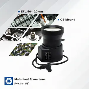 Haute qualité 1.0MP 1/3 "objectif à iris automatique 5-120mm CS monture objectif Zoom motorisé pour caméra d'inspection de Vision industrielle