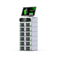 Station de recharge de téléphone portable intégrée à écran tactile à 24 emplacements, borne de recharge de batterie partagée, distributeur automatique de location de batteries externes