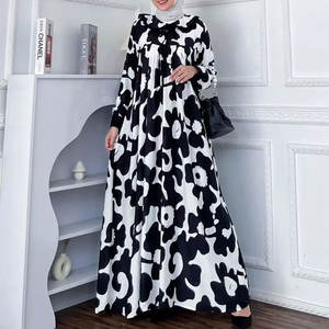 Custom Nieuwe Ontwerpen Kaftan Marocain Kaftan Jilbab Vestido Vrouwen Bescheiden Jurken Abaya Moslim Jurk Gewaad Islamitische Kleding - Product Image 2