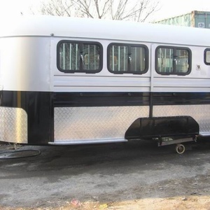 Semirremolque de lujo HERUI de tres caballos con cuello de cisne, doble eje, frenos eléctricos, capacidad de carga de 4T, carga angular, caja para caballos tipo camper, personalizado - Product Image 2