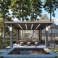 Pergola autoportante moderne en aluminium thermolaqué, écologique, à prix d'usine, idéale pour jardin, terrasse et balcon
