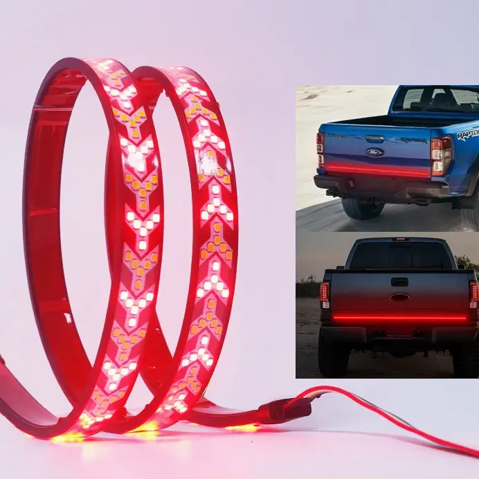 New Fishbone Trail Gate Led Light Bar Truck Trailer Ip67 Brake Reverse Light Pickup Strip Turn Signal Truck Led Tail Lights