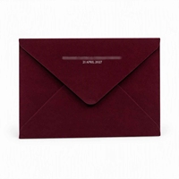 Enveloppes de luxe personnalisées en velours pour invitations de mariage, avec logo doré, bordeaux et crème, à rabat en V, pour cartes d'invitation