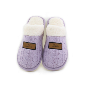 Venta caliente invierno cálido cassimere tejido interior zapatillas felpa hogar/casa mujeres zapatillas para mujer - Product Image 1