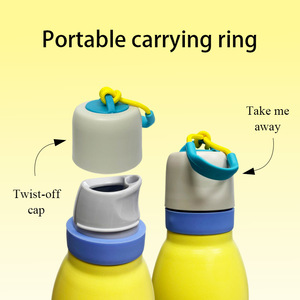 Botella <span class=keywords><strong>de</strong></span> Acero Inoxidable 304 <span class=keywords><strong>con</strong></span> Aislamiento al Vacío, Estilo Owala, Color Macaron, Doble Pared, Antiderrames, para Viajes, para Mujeres - Product Image 3