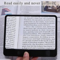 Loupe de lecture pleine page 3X avec éclairage LED, légère, pour enfants, seniors, artisanat, timbres, cartes