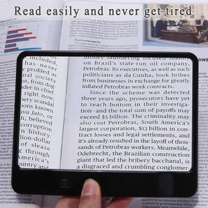 <span class=keywords><strong>Loupe</strong></span> de lecture pleine page 3X avec éclairage LED, légère, pour enfants, seniors, artisanat, timbres, cartes - Product Image 2