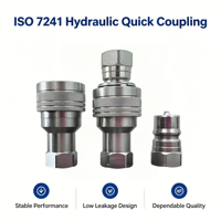 Vannes de raccordement rapide hydrauliques haute pression Naiwo 3/8" NPT/BSP en acier au carbone ISO 7241-B pour équipement pétrolier