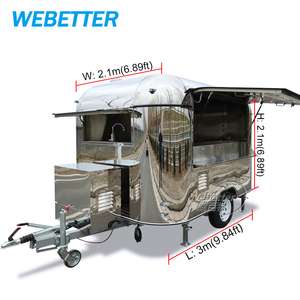 Remorque de camion de cuisine commerciale WEBETTER 3m avec cuisine complète entièrement équipée, restaurant mobile - Product Image 2