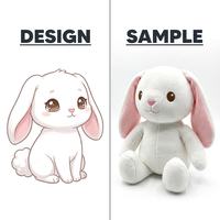 Créez votre propre peluche de lapin personnalisée, animaux en peluche mignons personnalisables, peluche de lapin en coton personnalisée, cadeau de Pâques OEM