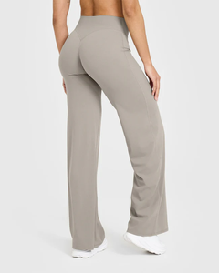 Leggings <span class=keywords><strong>Bond</strong></span> Oem Plus Size, Sólidos, Acampanados, de Alta Elasticidad, Elásticos en Cuatro Direcciones, Transpirables, de Secado Rápido, para Yoga, para Mujer - Product Image 4