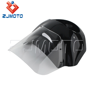 Motocicleta preperforada con hardware PC parabrisas ahumado y ABS estilo Club carenado para <span class=keywords><strong>Harley</strong></span> Dyna <span class=keywords><strong>Fat</strong></span> <span class=keywords><strong>Bob</strong></span> FXDF <span class=keywords><strong>2008</strong></span> - Product Image 4