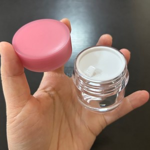 Pot vide ISMAN 20g rose dégradé transparent <span class=keywords><strong>pour</strong></span> crème visage et yeux, baume à lèvres, <span class=keywords><strong>masque</strong></span> et exfoliant, avec pinceau, cuillère et spatule - Product Image 4