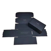 Grandes boîtes d'expédition en carton ondulé noir mat robustes pour robes de mariée, envoi postal, cosmétiques, cadeaux, abonnement