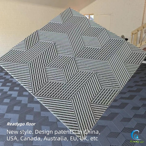 Piastrelle 3D Brevettate per Pavimenti di Garage, Soluzione in <span class=keywords><strong>Plastica</strong></span> con Modelli 3D, Tappetino in PVC Incastrabile per Garage - Product Image 3