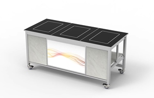 Suministros para Hoteles, Mesa de Buffet/Cafetería de Alta Calidad con Cubierta de Mármol Estilo Árabe para Banquetes, con Varios Diseños LED - Product Image 3