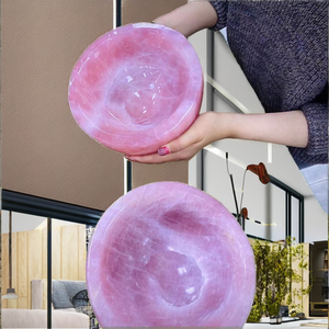 Cuenco de Cuarzo Rosa Pulido Natural de Alta Calidad al por Mayor, Grabado con Feng Shui, Tendencia de Moda, Cristal Curativo Artesanal para Decoración - Product Image 2