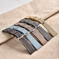 Bracelet de montre en nylon denim tendance, sangle de sport réglable en tissu, bracelet de remplacement compatible avec les montres intelligentes OEM ODM