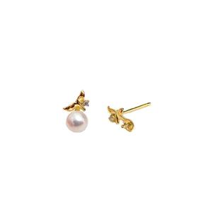 Accesorios de Plata S925 para DIY con Perlas, Bandeja Vacía para Joyería, Pendientes con Forma de Cola de Pez con Cuentas de 4-6mm 20932 - Product Image 5