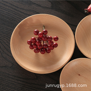 ถาดไม้วอลนัทสีดำทรงกลม ทำด้วยมือ สไตล์ญี่ปุ่น สำหรับใช้ในบ้าน - Product Image 3