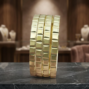 Wholesale 14K 18K 24K Gold <b>Filled</b> Fashion Bangles Set, Brass Gold <b>Filled</b> Jewelry Oro Joyeria, Gold Plated Traditional Bangle Set - Product Image 2