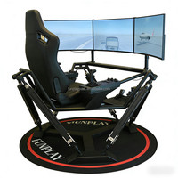 Simulador de Vuelo de Realidad Virtual 9D, Cabina de Vuelo VR, Equipo de Arcade con Movimiento, para Parques de Aventuras al Aire Libre, Aeropuertos, Uso Público en Interiores, PC