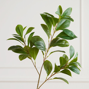 Planta artificial simulada de tres puntas con forma de hoja de la suerte, vegetación artificial para decoración del hogar y bodas 456132011 - Product Image 2