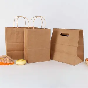 促销生态食品级bolsas de papel牛皮纸袋包装杂货设计