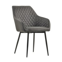 Chaise de salle à manger en cuir PU de haute qualité, design moderne de style européen, cadre en métal, contreplaqué, pieds en métal, appartement, cave à vin