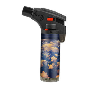 TECHNO ODM Custom Logo Refillable Windproof <b>Cheap</b> Wholesale Blue Adjustable Flame Powerful Portable Jet Slant Torch Presents - Product Image 5