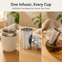 Infuseur à thé en acier inoxydable, filtre à mailles fines, panier filtrant pour thé en vrac, pour tasse et théière