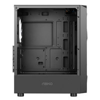 Casing Gaming ABKO G40 BK Premium Steel Mid Tower ATX dengan 4x140mm RGB, Panel Depan Mesh, Kaca Temper, Dukungan Radiator 360mm, Privat