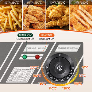 Friteuse électrique avec panier amovible et réservoir d'huile en acier inoxydable, capacité de 4 L, friteuse pour usage extérieur avec contrôle de la température - Product Image 3