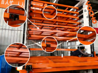 Système de stockage intelligent intégré pour entrepôt, manipulateur de chargement automatique en acier au carbone durable à 5 couches et haute efficacité