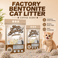 Litière pour chat en bentonite écologique de qualité supérieure, forte absorption, contrôle des odeurs, sans poussière pour les chats
