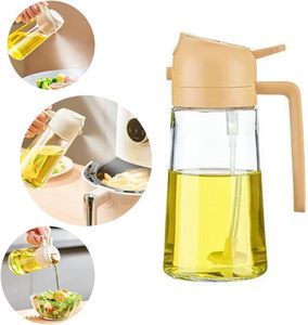 Eco-Friendly Food Grade Olive Oil Dispenser <b>BBQ</b> Sauce Spray and Pour 2-in-1 Glass Spray Bottle - Product Image 3
