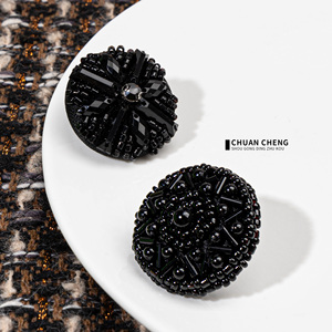 Fancy Kim Loại <span class=keywords><strong>Flatback</strong></span> Sew-On Nút Kết Hợp Màu Sắc Thạch Cho Phụ Nữ Của Mùa Đông Áo Khoác Len 30Mm Chân Cho Giày - Product Image 2