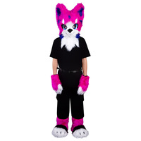 Accessoire de tête en peluche pour déguisement d'anime japonais transfrontalier, Halloween, Noël, animaux (chien, loup), cosplay et jeu de rôle