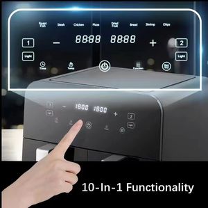 Offre Spéciale Friteuse à air double avec panier double Friteuse à air profond de 8L à deux zones et <span class=keywords><strong>2</strong></span> paniers Friteuse électrique - Product Image 4