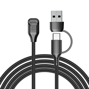 Câble de chargement 2 en 1 USB Type-C pour <span class=keywords><strong>Garmin</strong></span> Forerunner 570 970 <span class=keywords><strong>Fenix</strong></span> 8 7 <span class=keywords><strong>Pro</strong></span> <span class=keywords><strong>6</strong></span> 7X 7S Venu Fast Nylon Tressé Watch Charger Cord - Product Image 4