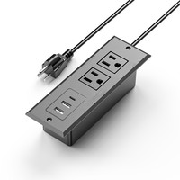 Prise d'alimentation encastrée à tiroir encastré Prise de courant de bureau avec meubles USB-A ports USB-C pour bureau de conférence
