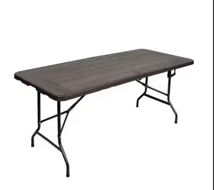 HDPE 183 cm 6 Fuß faltbarer Plastik-Picknicktisch Camping-Partysstisch Tafeln zum essen faltbar in der Hälfte Banketttisch mit Griff