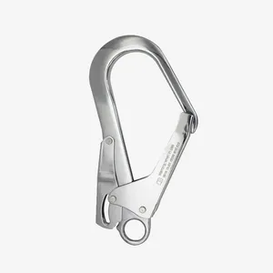 Pabrik grosir kustom tali pengaman kait baja nirkarat memanjat Carabiner pengunci ganda kait untuk jatuh perlindungan