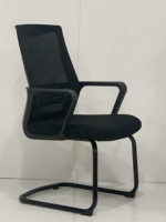 Chaise de bureau respirante en maille avec base en tube de fer, design classique, pour personnel de bureau, vente en gros