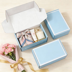 Boîte cadeau pour la fête des mères, boîte en carton ondulé kraft écologique et recyclable avec impression UV, motifs et tailles personnalisables - Product Image 2