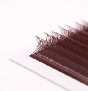 Extensiones de Pestañas <span class=keywords><strong>YYU</strong></span> 3D 4D 5DU Preformadas en Bandejas, Color Borgoña, Forma de Trébol, Estrechas, Curva M, Marca Privada - Product Image 2